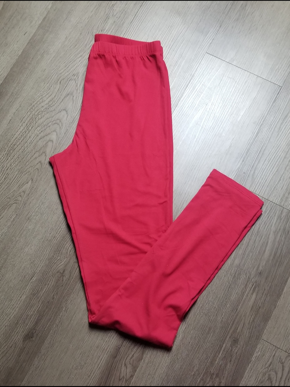 Capella Apparel Women's Stretch Leggings in Bright Red (SIZE L/Junior)